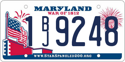 MD license plate 1BJ9248