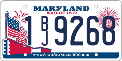 MD license plate 1BJ9268