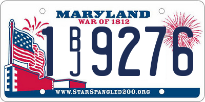 MD license plate 1BJ9276