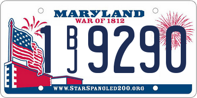 MD license plate 1BJ9290