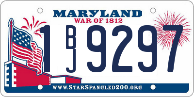 MD license plate 1BJ9297