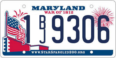 MD license plate 1BJ9306