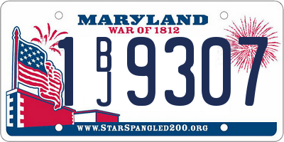 MD license plate 1BJ9307