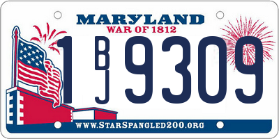 MD license plate 1BJ9309