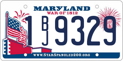 MD license plate 1BJ9329