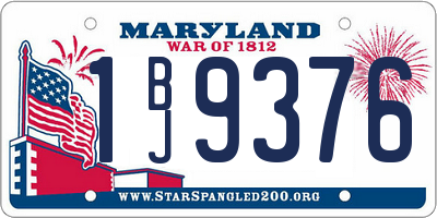 MD license plate 1BJ9376