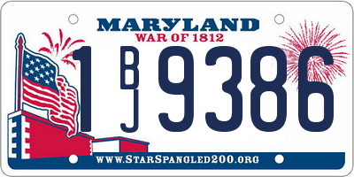 MD license plate 1BJ9386