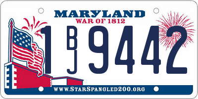 MD license plate 1BJ9442