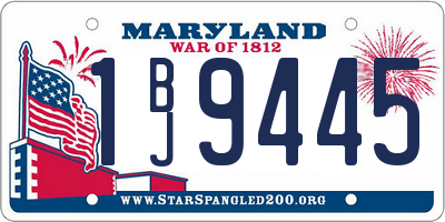 MD license plate 1BJ9445