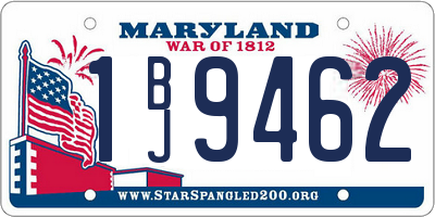 MD license plate 1BJ9462