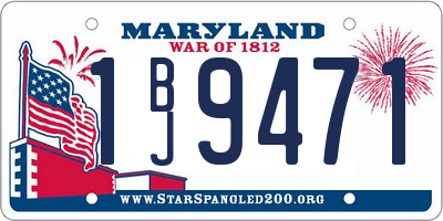MD license plate 1BJ9471