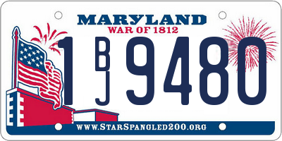MD license plate 1BJ9480