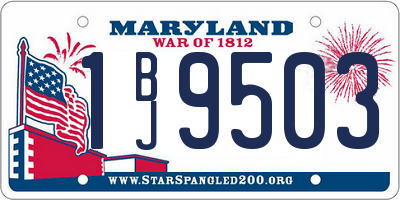 MD license plate 1BJ9503