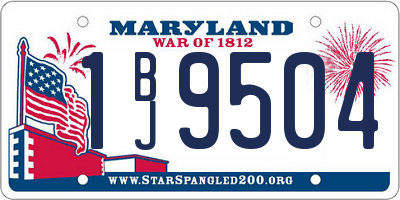 MD license plate 1BJ9504