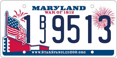 MD license plate 1BJ9513