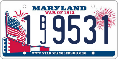 MD license plate 1BJ9531