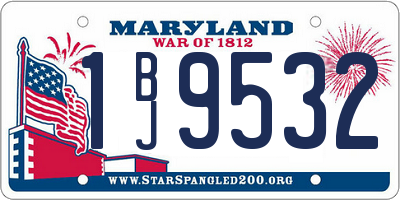 MD license plate 1BJ9532