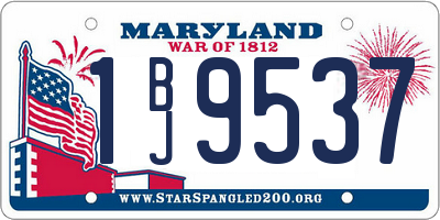 MD license plate 1BJ9537