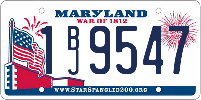 MD license plate 1BJ9547