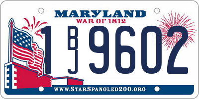 MD license plate 1BJ9602