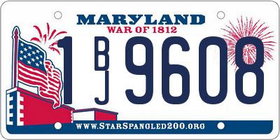 MD license plate 1BJ9608