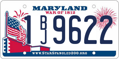 MD license plate 1BJ9622