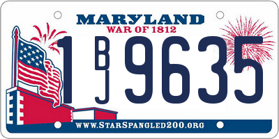 MD license plate 1BJ9635