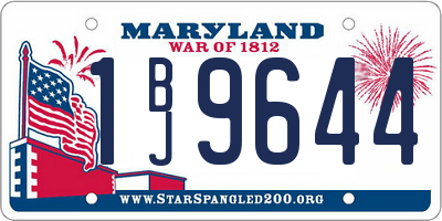 MD license plate 1BJ9644
