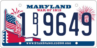 MD license plate 1BJ9649