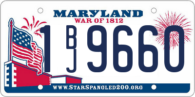 MD license plate 1BJ9660