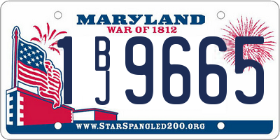 MD license plate 1BJ9665