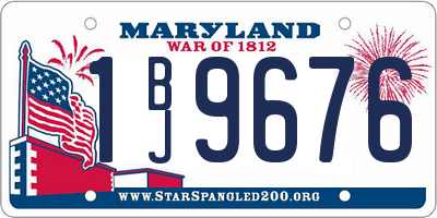 MD license plate 1BJ9676