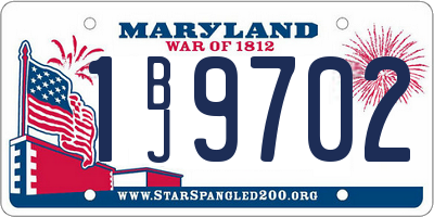 MD license plate 1BJ9702