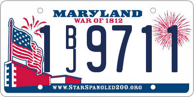 MD license plate 1BJ9711