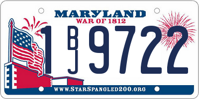 MD license plate 1BJ9722