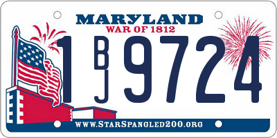 MD license plate 1BJ9724