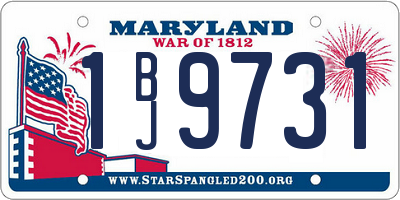 MD license plate 1BJ9731