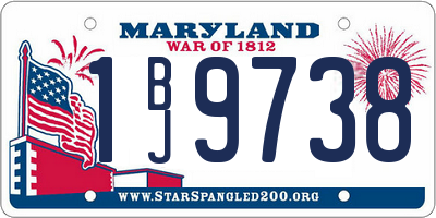 MD license plate 1BJ9738
