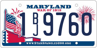 MD license plate 1BJ9760