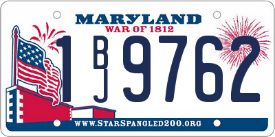 MD license plate 1BJ9762