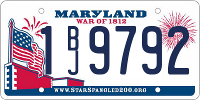 MD license plate 1BJ9792