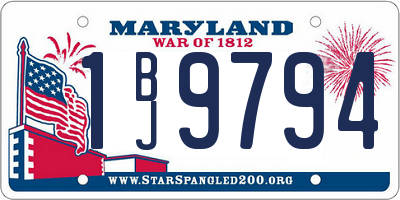 MD license plate 1BJ9794