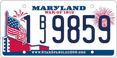 MD license plate 1BJ9859