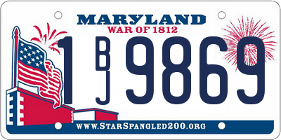 MD license plate 1BJ9869
