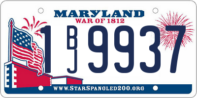 MD license plate 1BJ9937