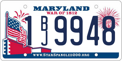 MD license plate 1BJ9948