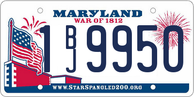 MD license plate 1BJ9950