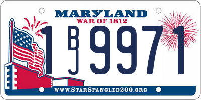 MD license plate 1BJ9971