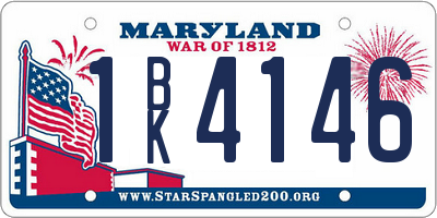 MD license plate 1BK4146