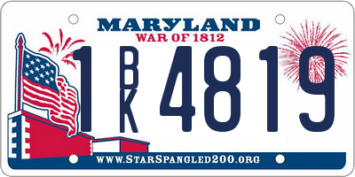MD license plate 1BK4819